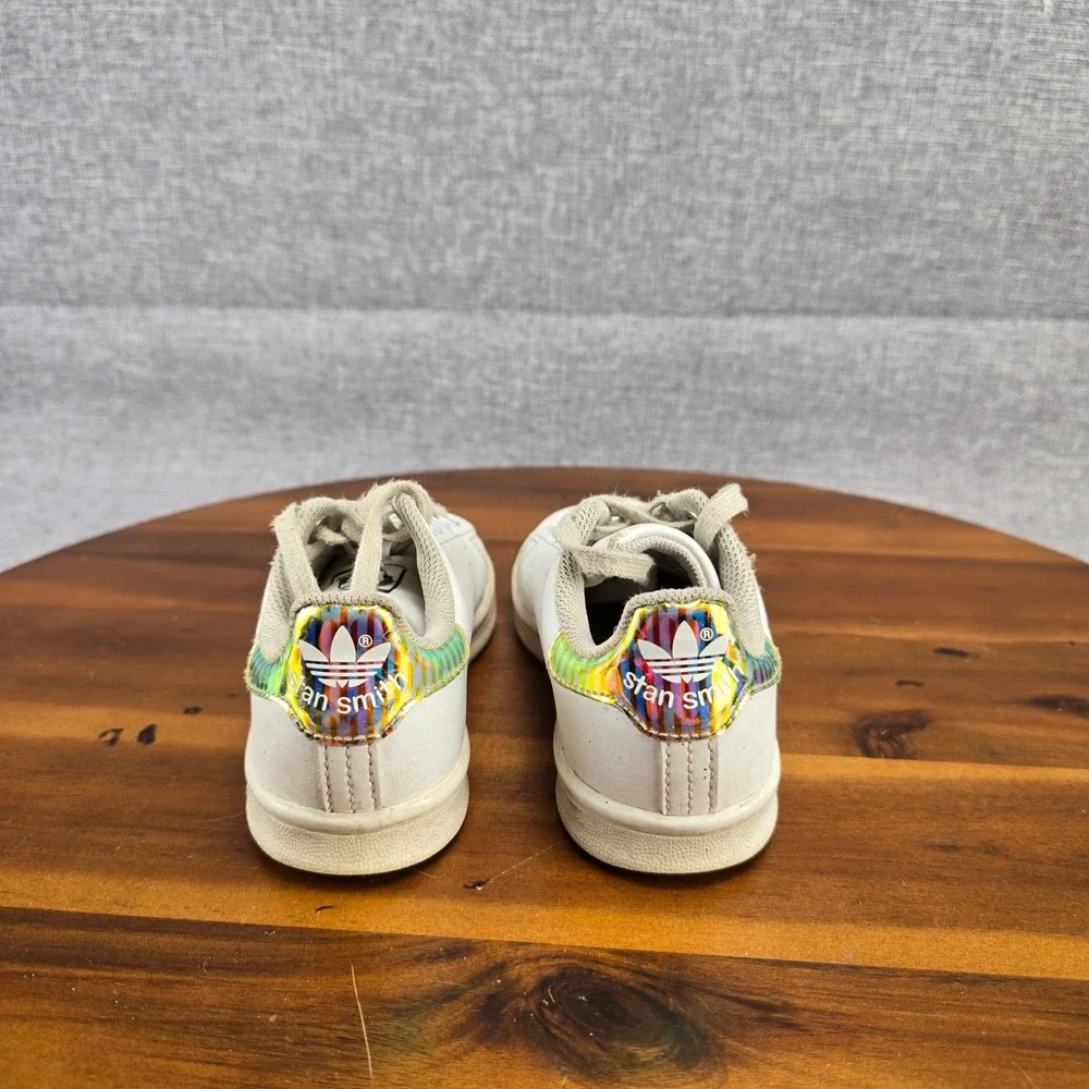 Adidas Stan Smith J White Iridescent‎ Kids Sneakers EH0782 Size 11K